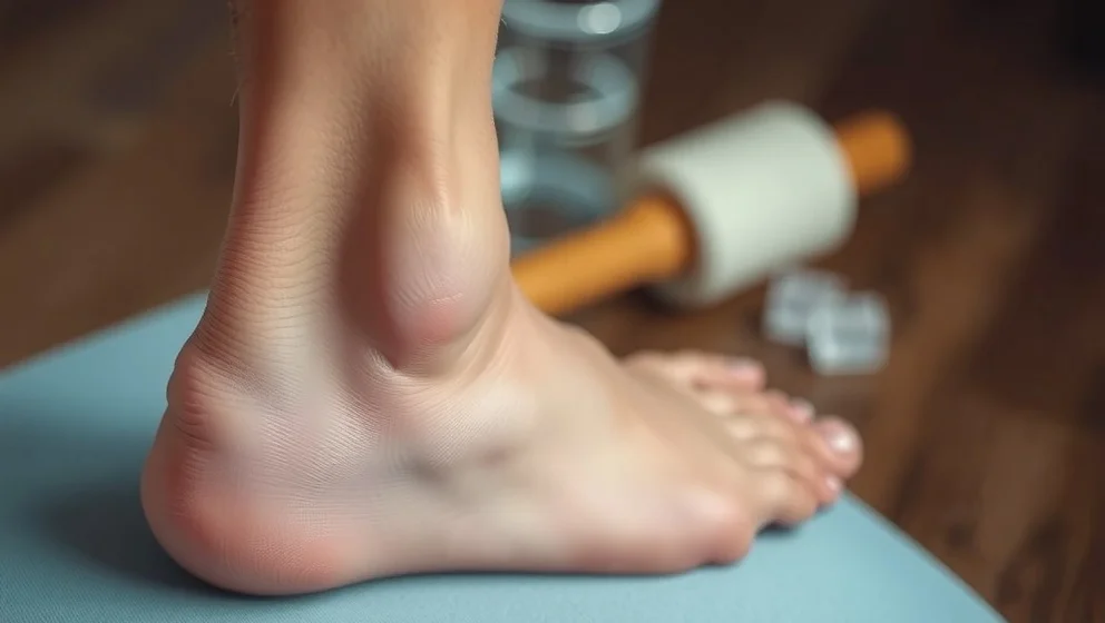 Ont i knölen på utsidan av foten